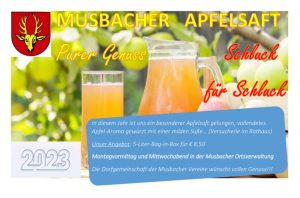 Musbacher Apfelsaft Ernte 2023