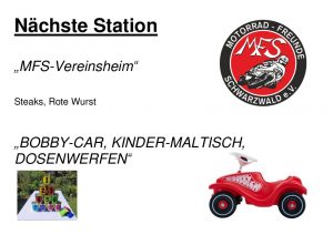 Verpflegungsstation Motorradfreunde Vereinsheim